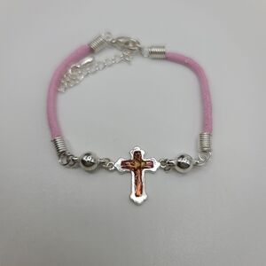 Marble Color Cross Charm Bracelet